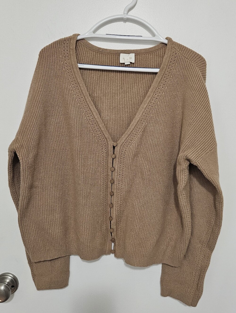 Cyrus Button-Front V-Neck Cardigan Sweater Size XL